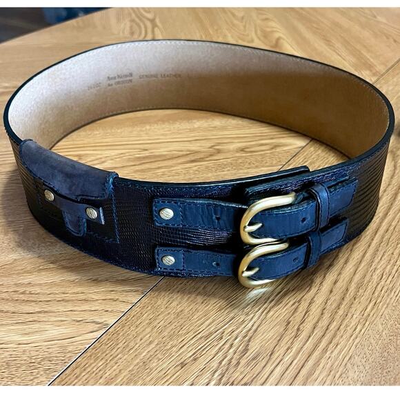 Black and Gold Women's Belt - Picture 1 of 12